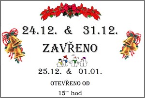 Otevírací doba o svátcích